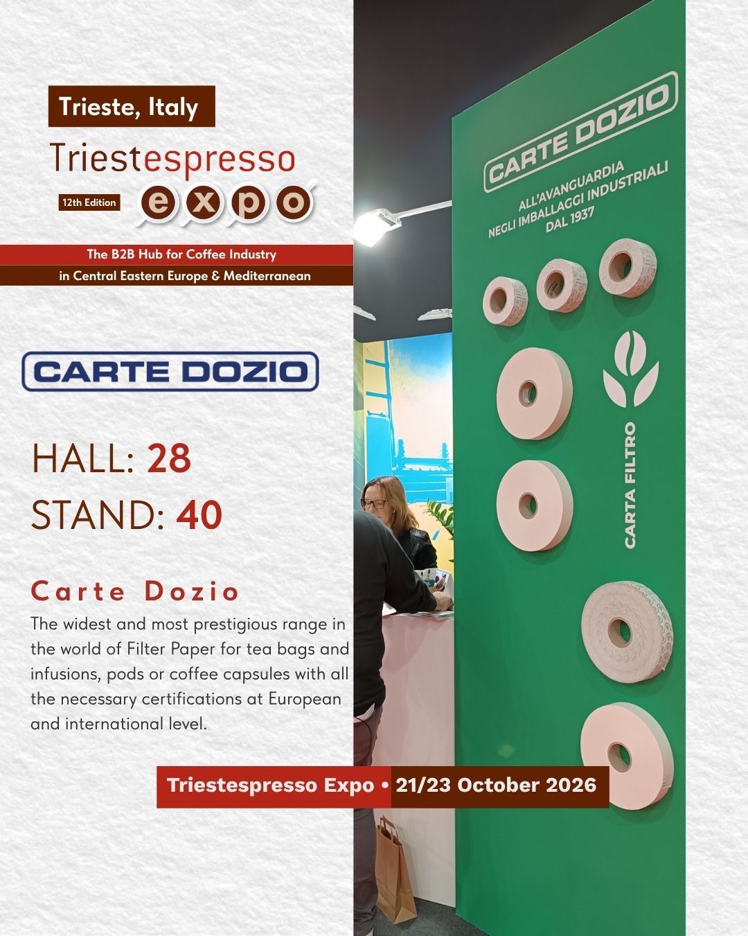 Carte Dozio - Stand Triestespresso Expo