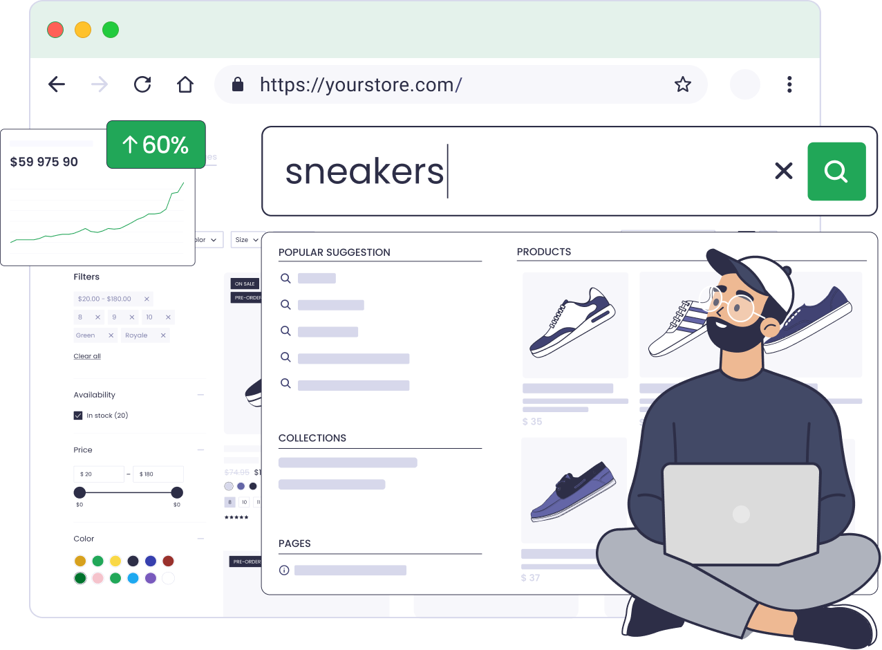 smart search and filters