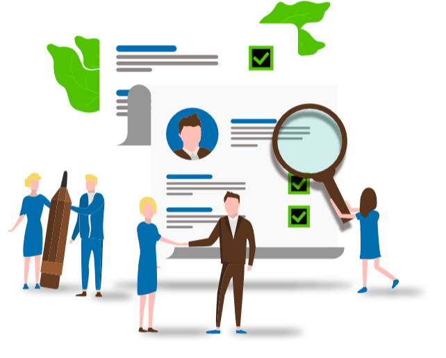 Люди с лупой и списком