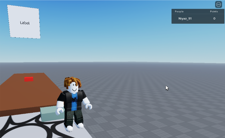 3D-scene bygget i Roblox Studio