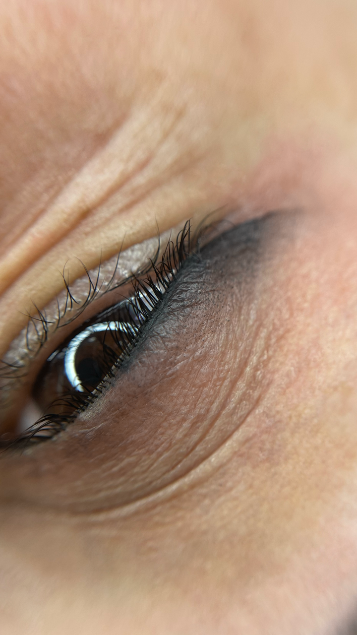 Permanent eyeliner — defined wing