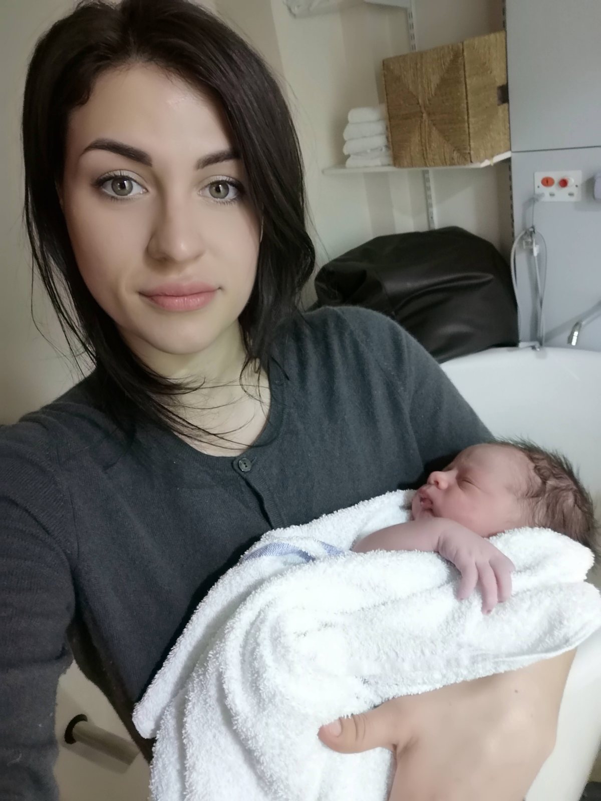 Valentina with a newborn
