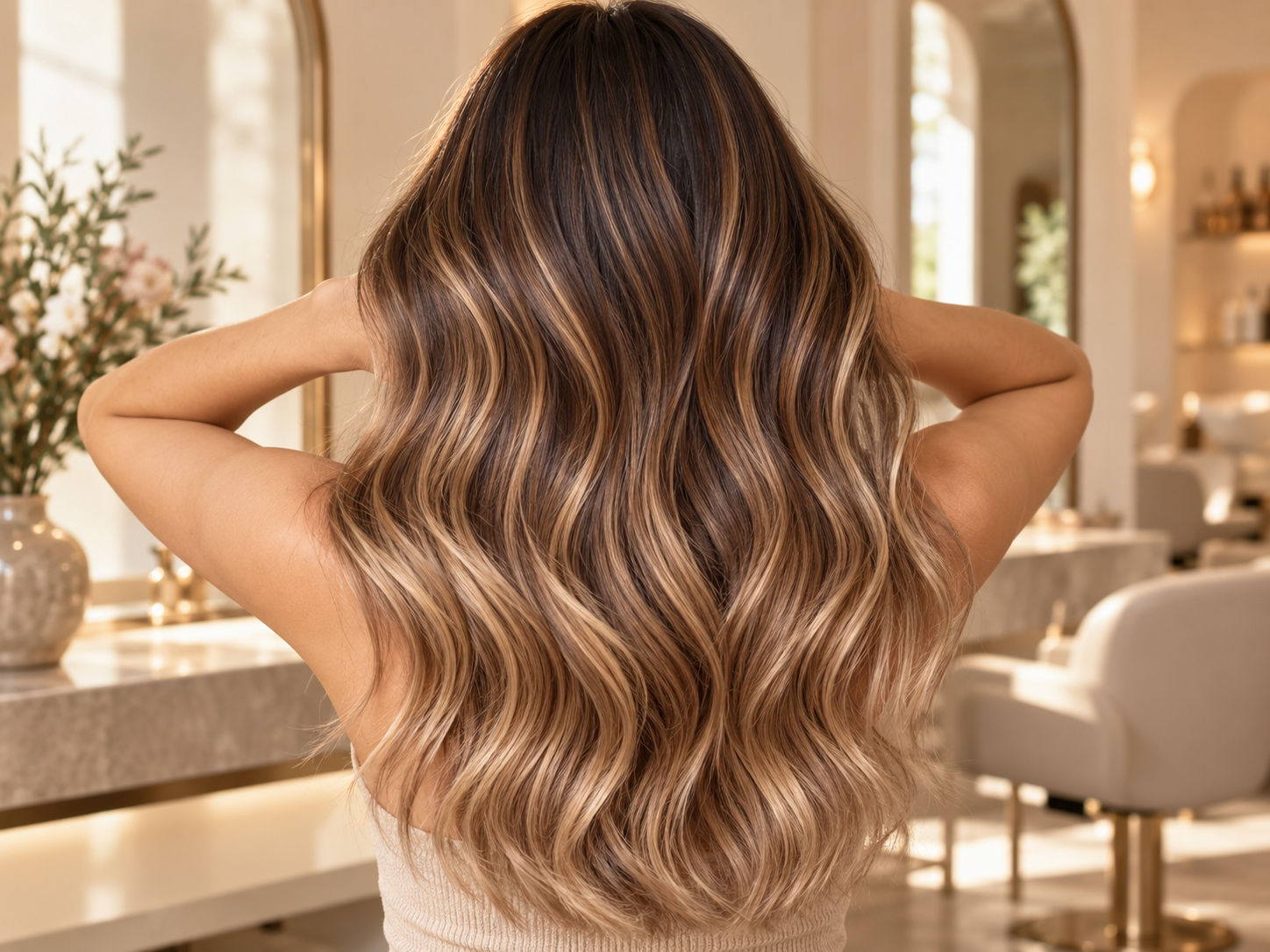 Salon hair color services