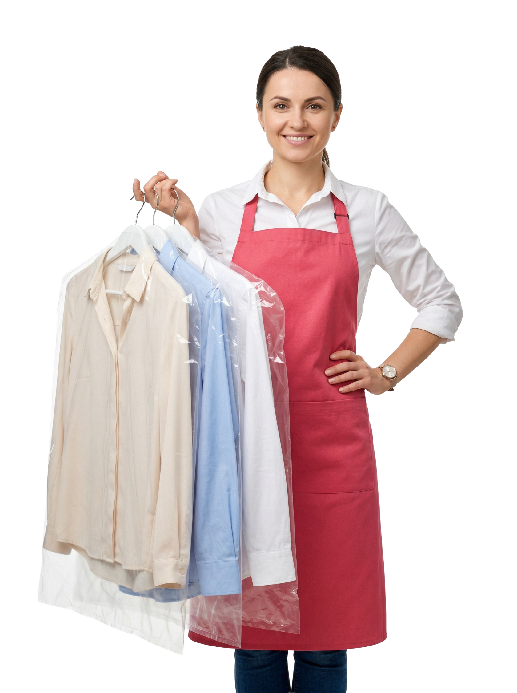 Жінка з чистими речами