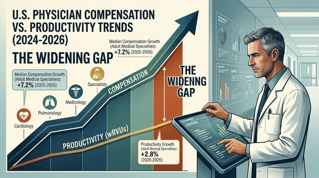 Physician Compensation Rises Faster Than Productivity in 2026!