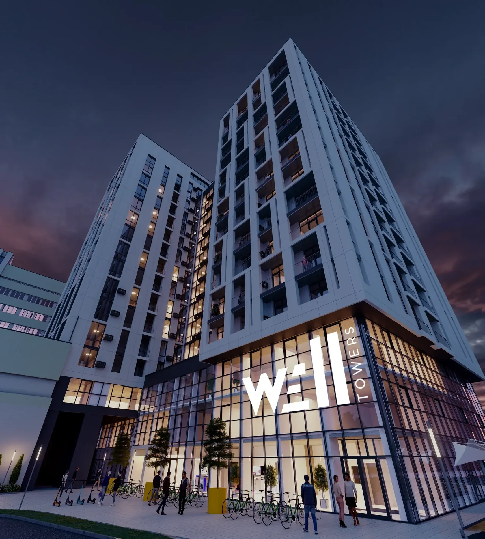 WELL towers — сучасний інтер’єр і громадські простори комплексу