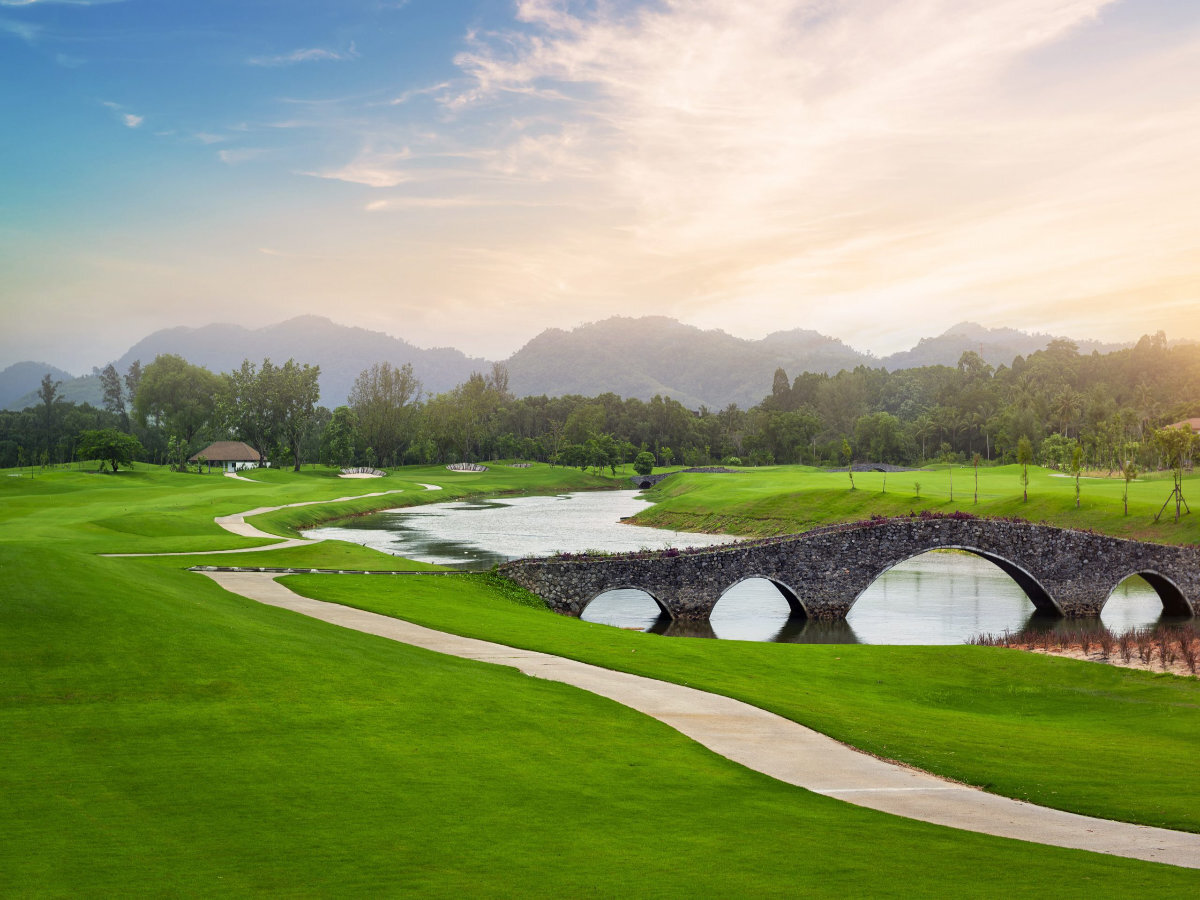 Golf course fairway near Natai Beach