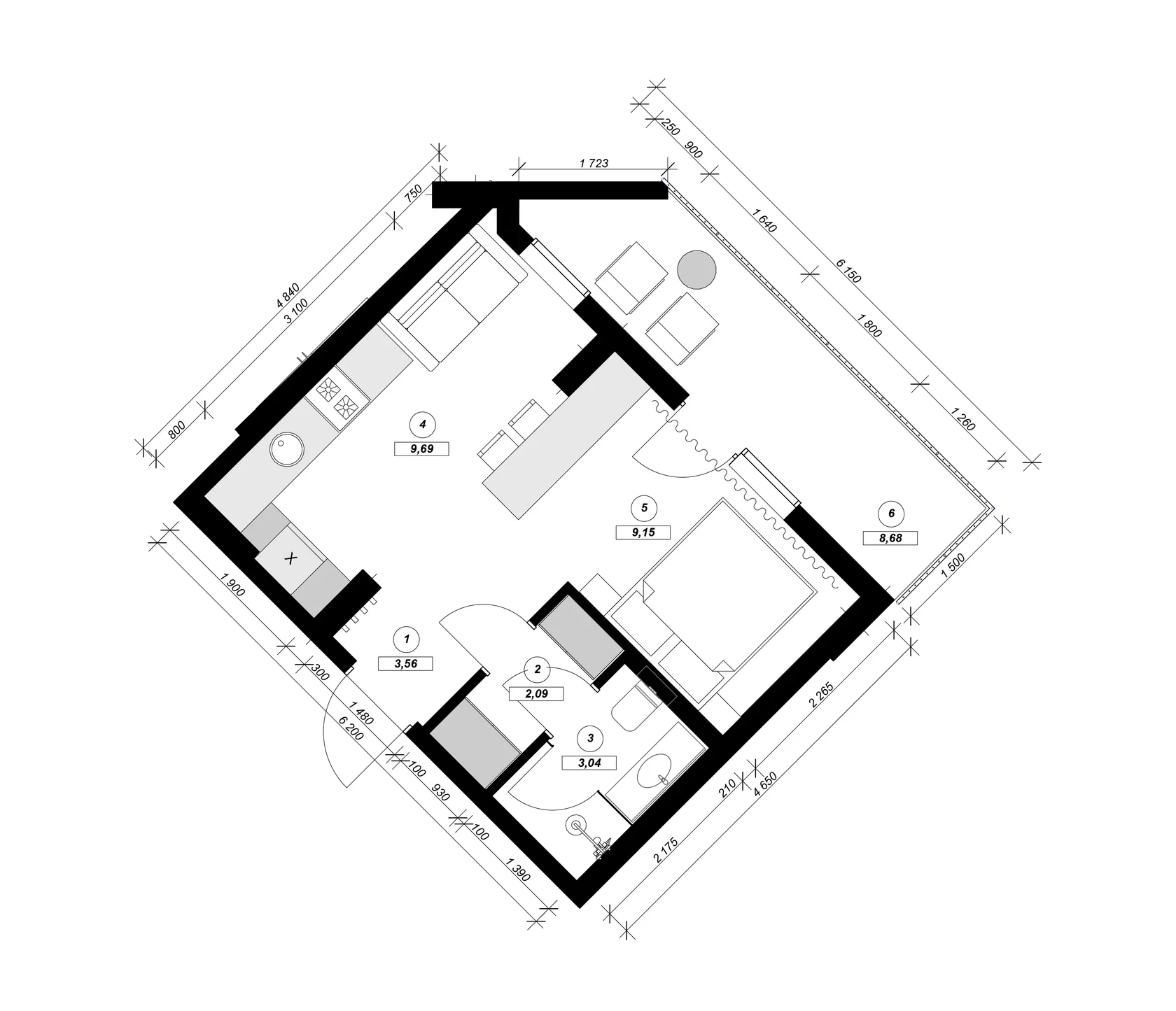 Планировка Полулюкс Erwin Hall