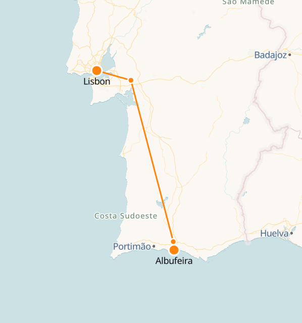 Lisbon to Albufeira Alfa Pendular Trains Schedule & Tickets