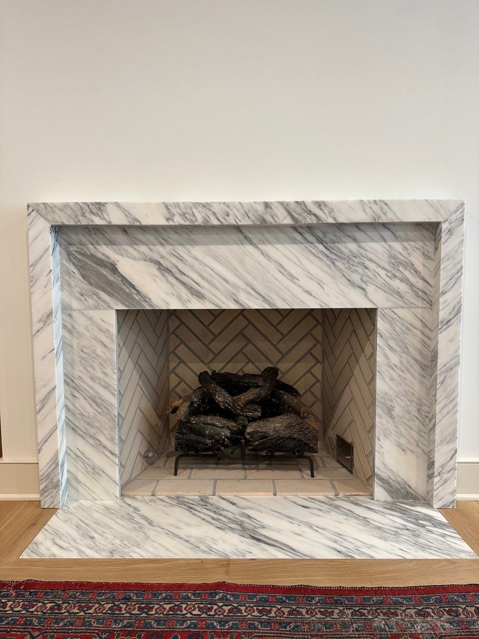 Custom Stone Fireplace Installation