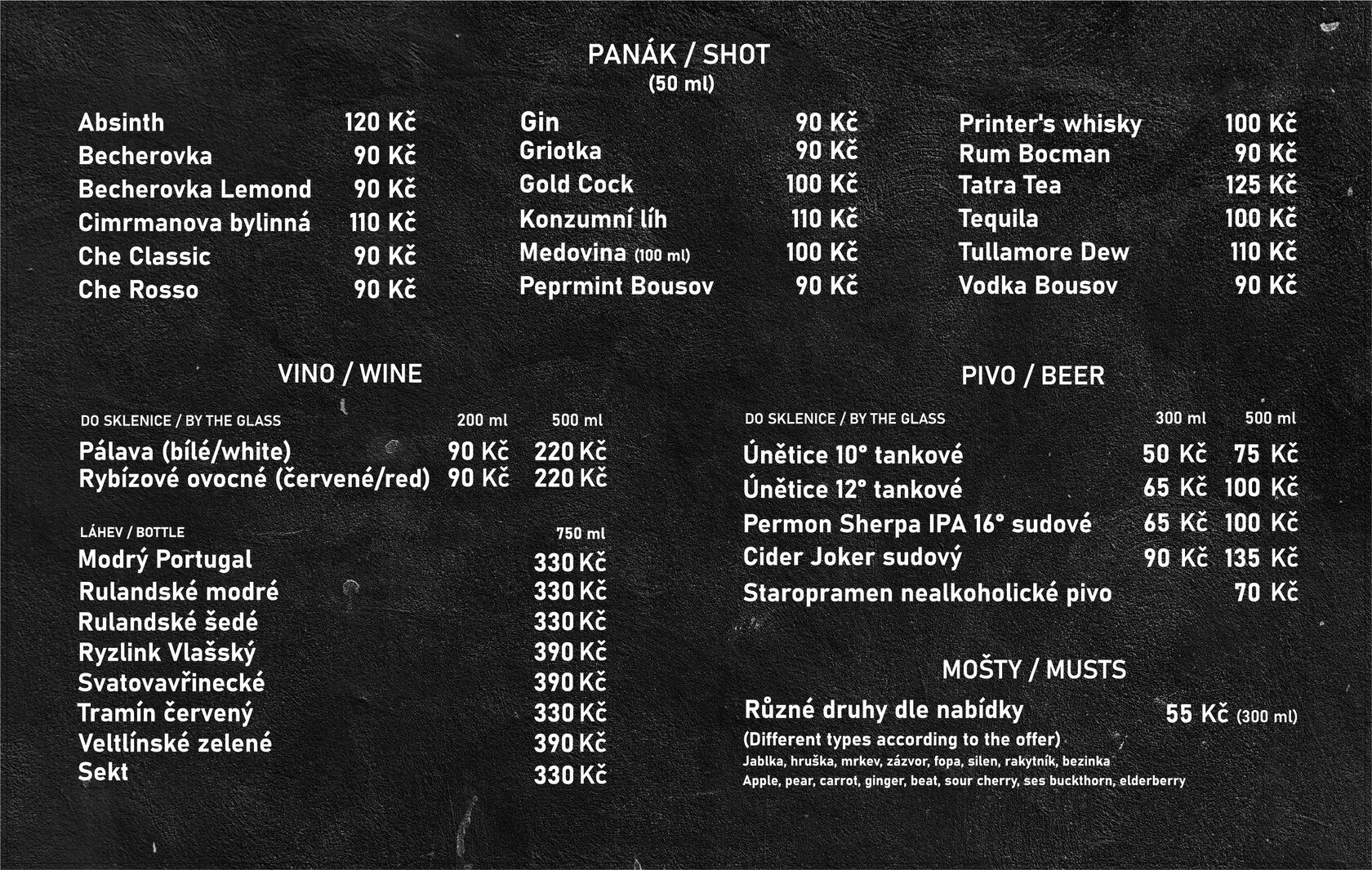 Sample Set Menuclub Club Menu
