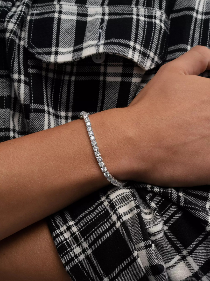 Tennis 4mm Bracelet Steel ICED KYIV