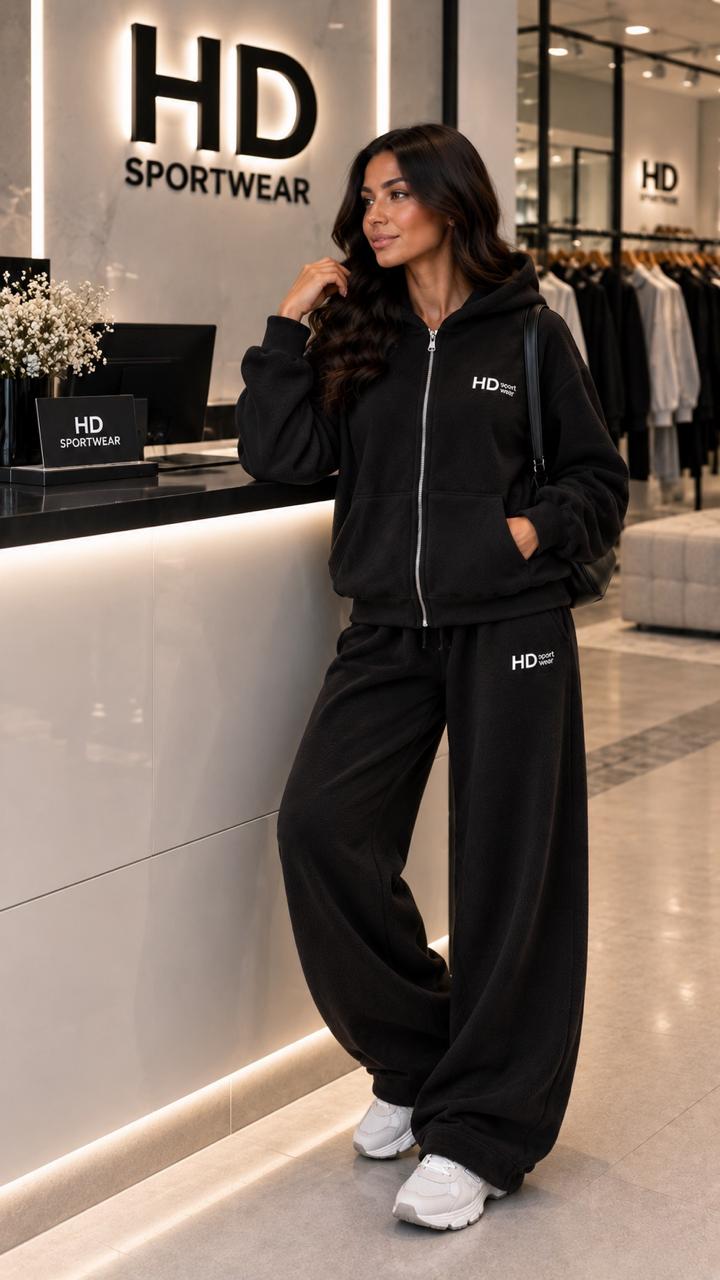 Жіночий костюм Polar Fleece чорного кольору