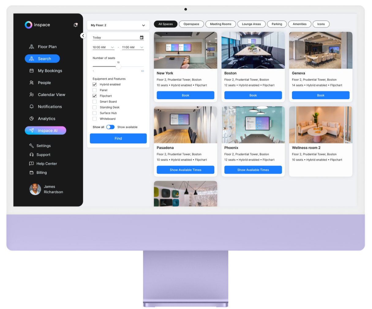 Amenities | inspace Help Center