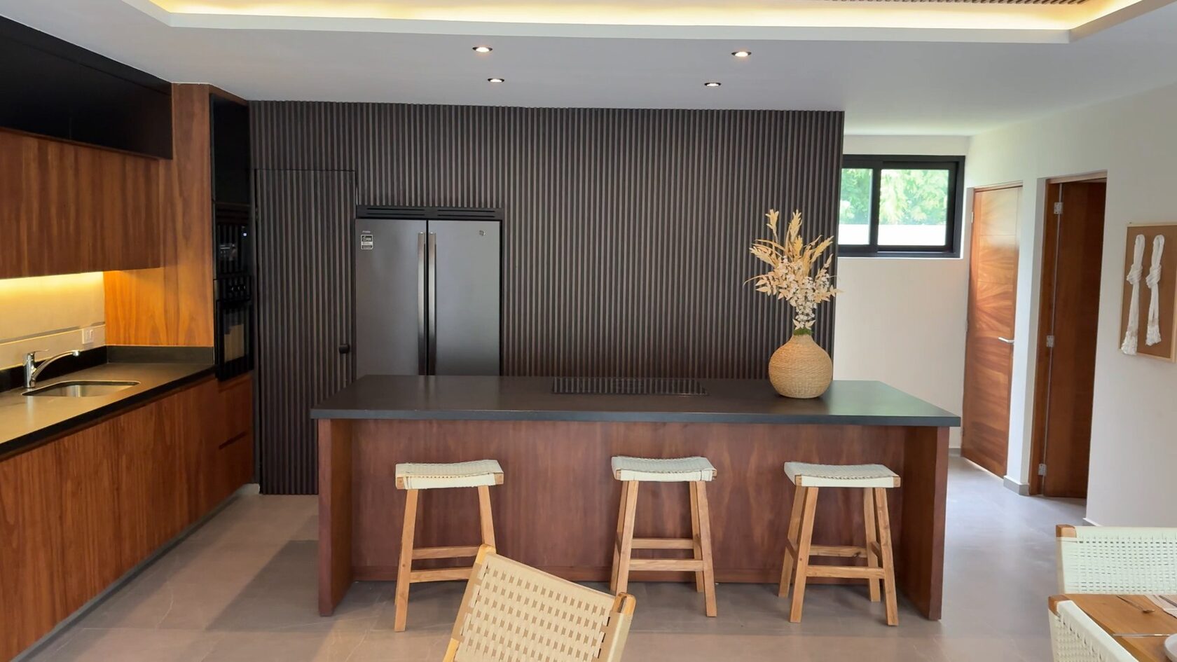 Actual Xtsunuum ground-floor showroom with kitchen and dining area