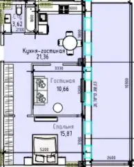 2-комнатные — вариант 10 в Пространстве на Радостной