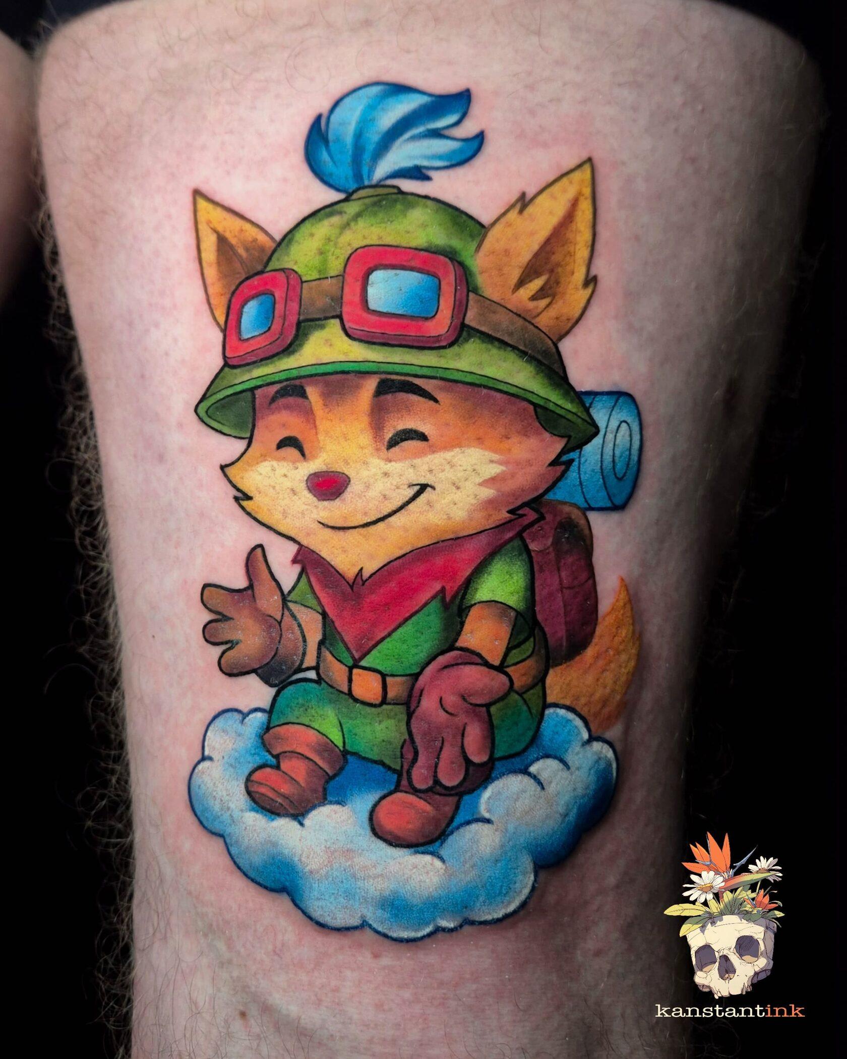 Teemo on a blue cloud