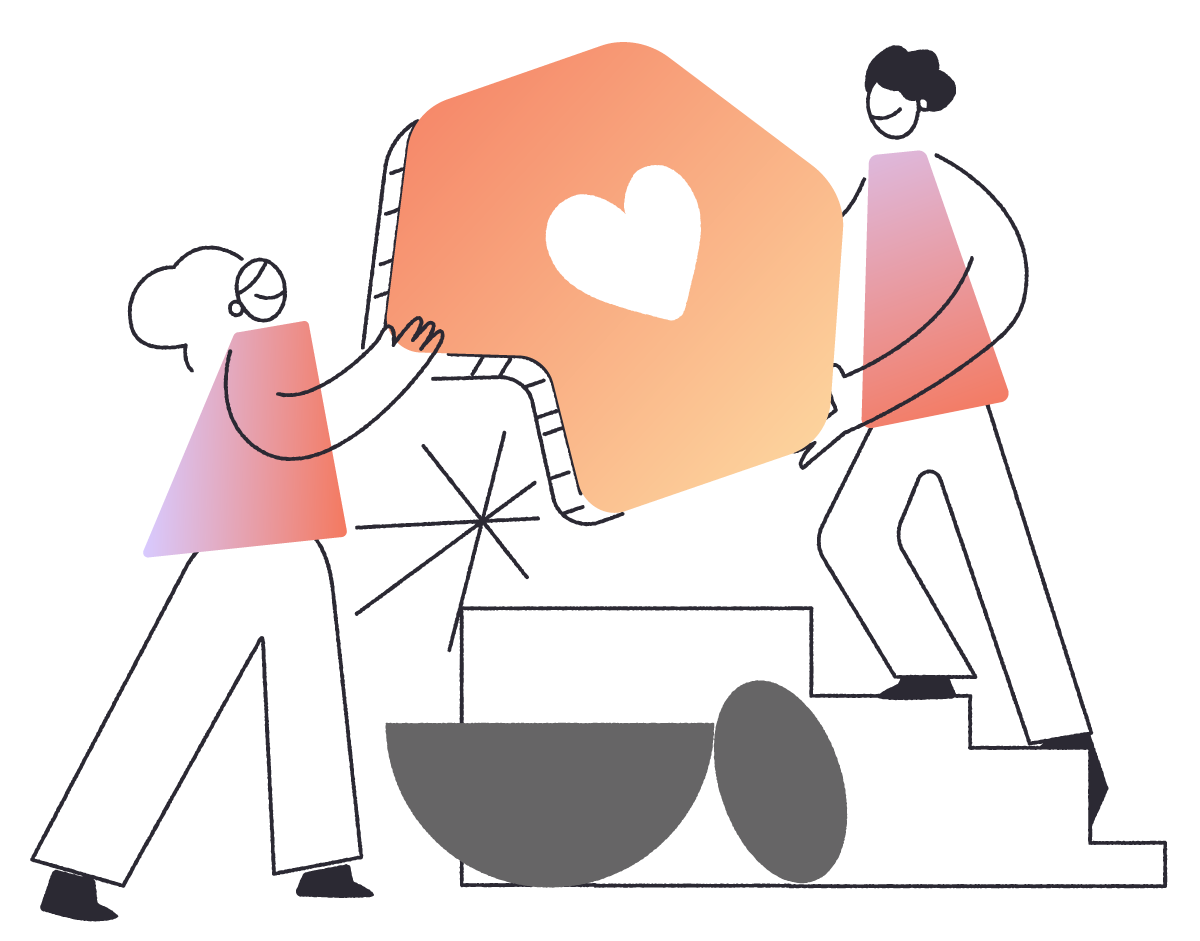 Ilustração da plataforma Doare