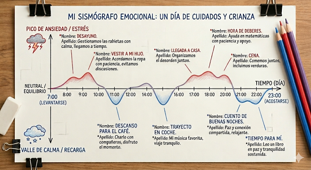 Sismógrafo Emocional: Un día de cuidados y crianza