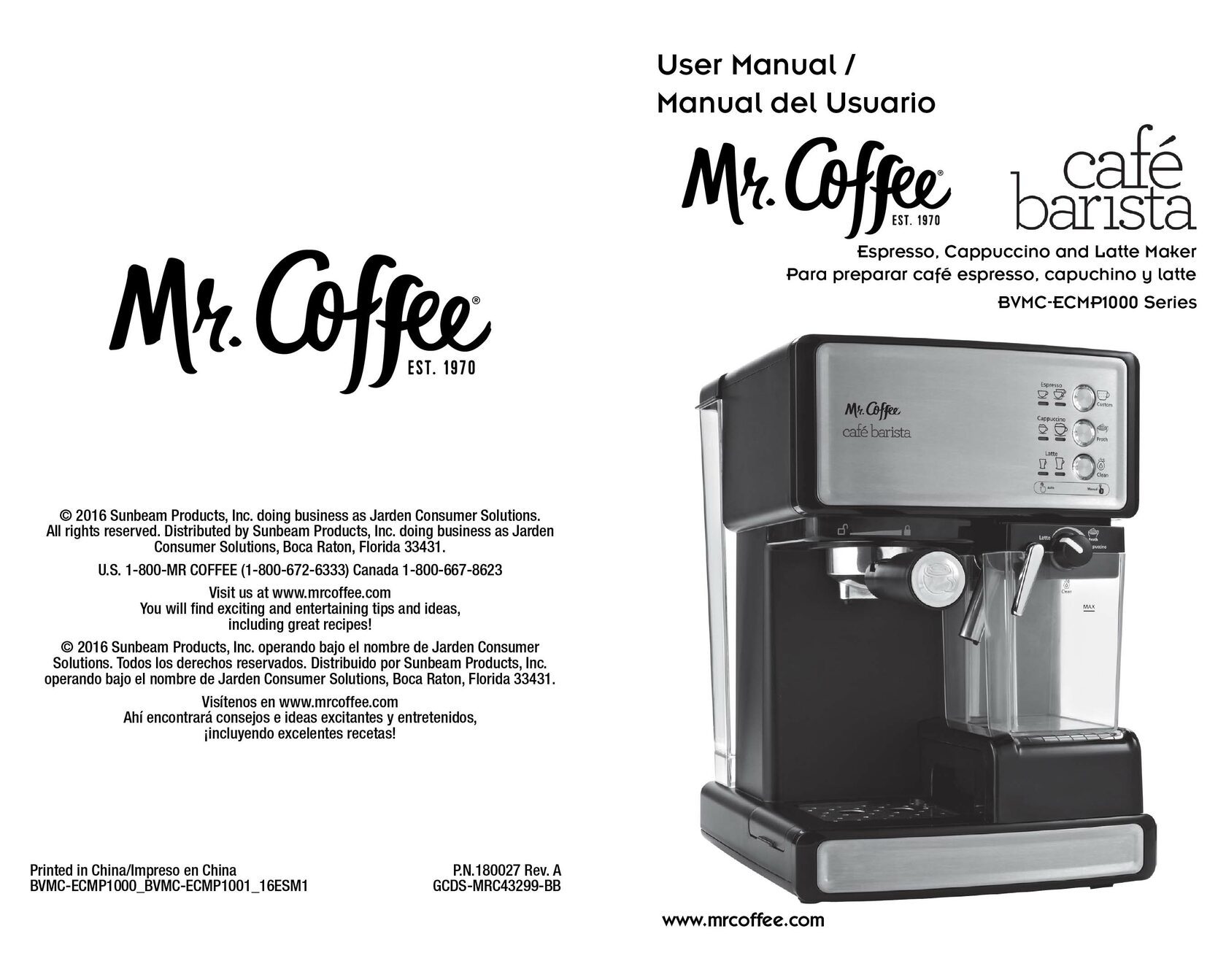 Mr coffee espresso maker manual best sale