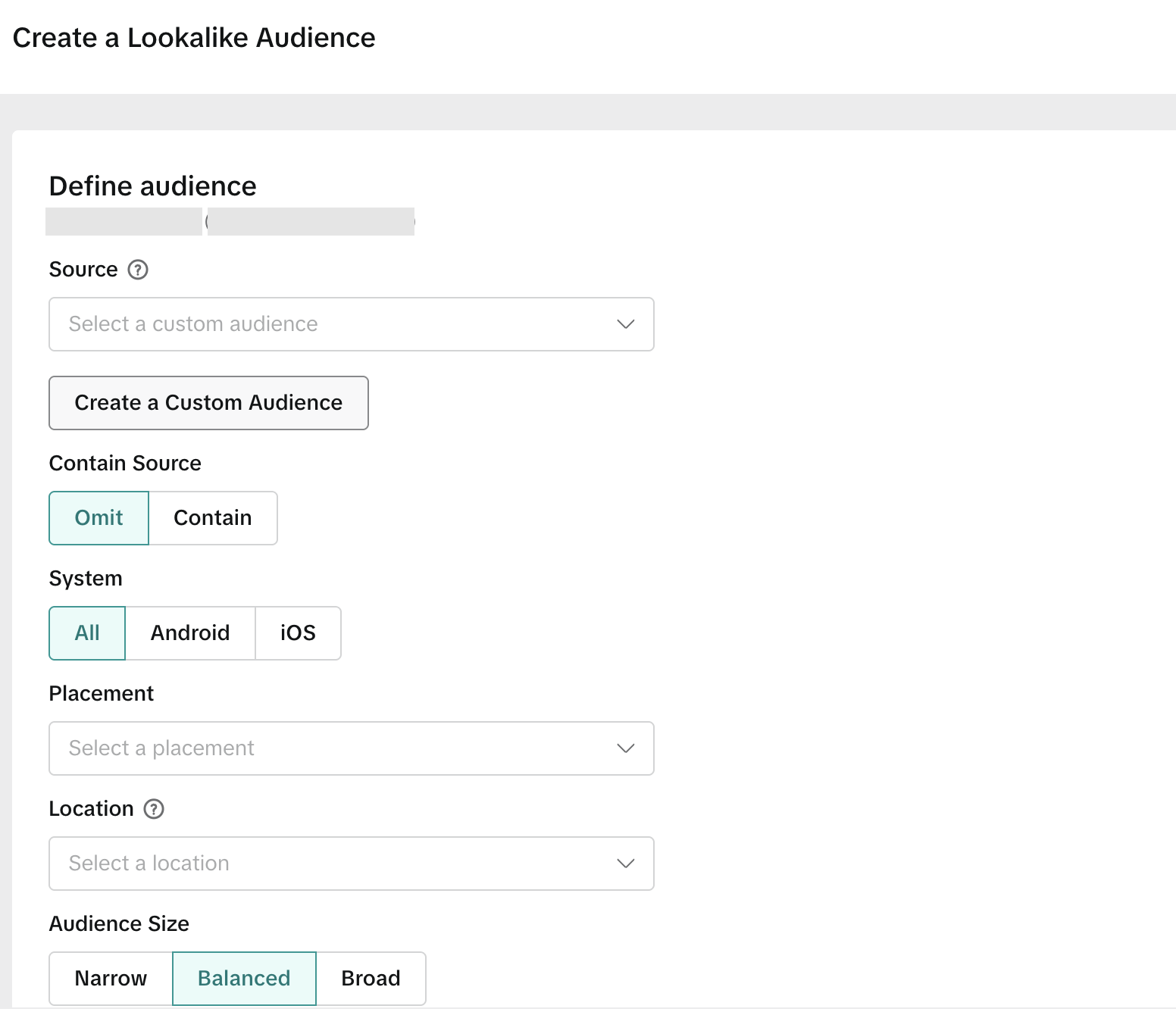 Создание похожей аудитории в TikTok Ads Manager