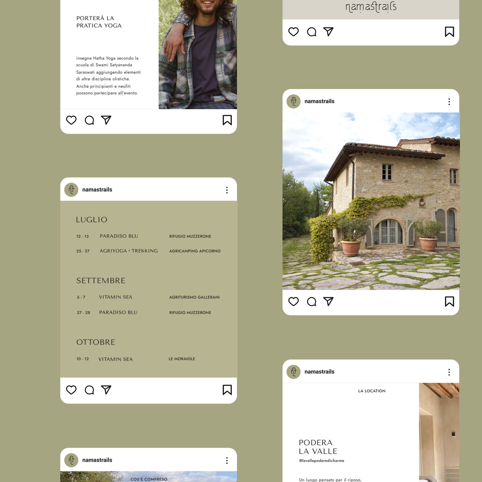 Coherent visual storytelling for Namastrails’ Instagram and digital presence.