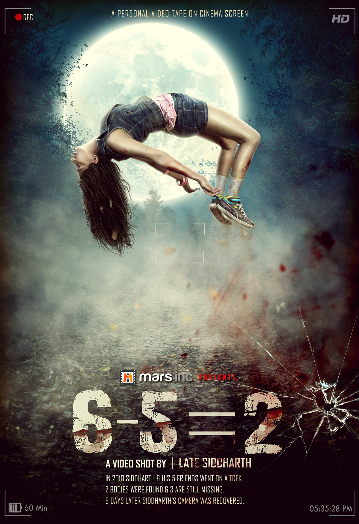 Poster for the 2014 Hindi found-footage horror film 6-5=2