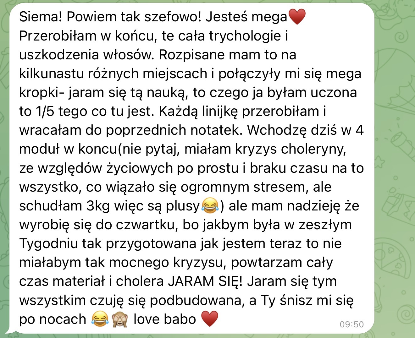 Opinia kursantki 3