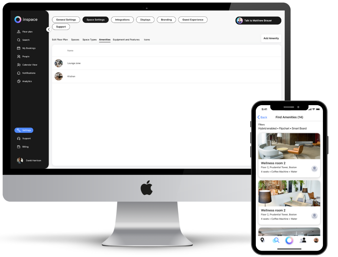 Amenities | inspace Help Center