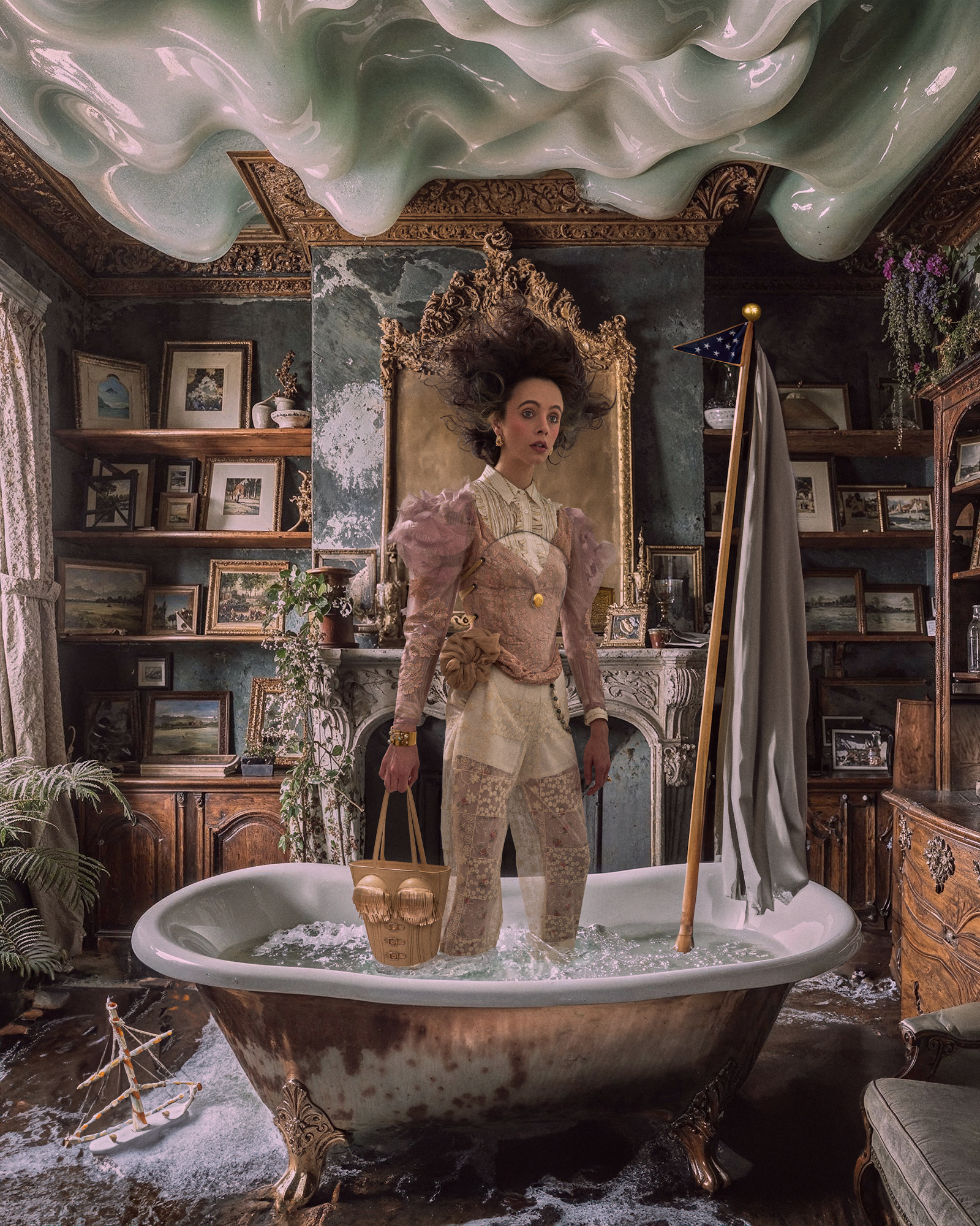 Poor Things fashion editorial, second domestic scene