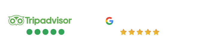 5 Starts on Tripadvisor and Google Reviews
