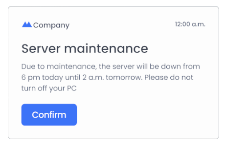 downtime notifications