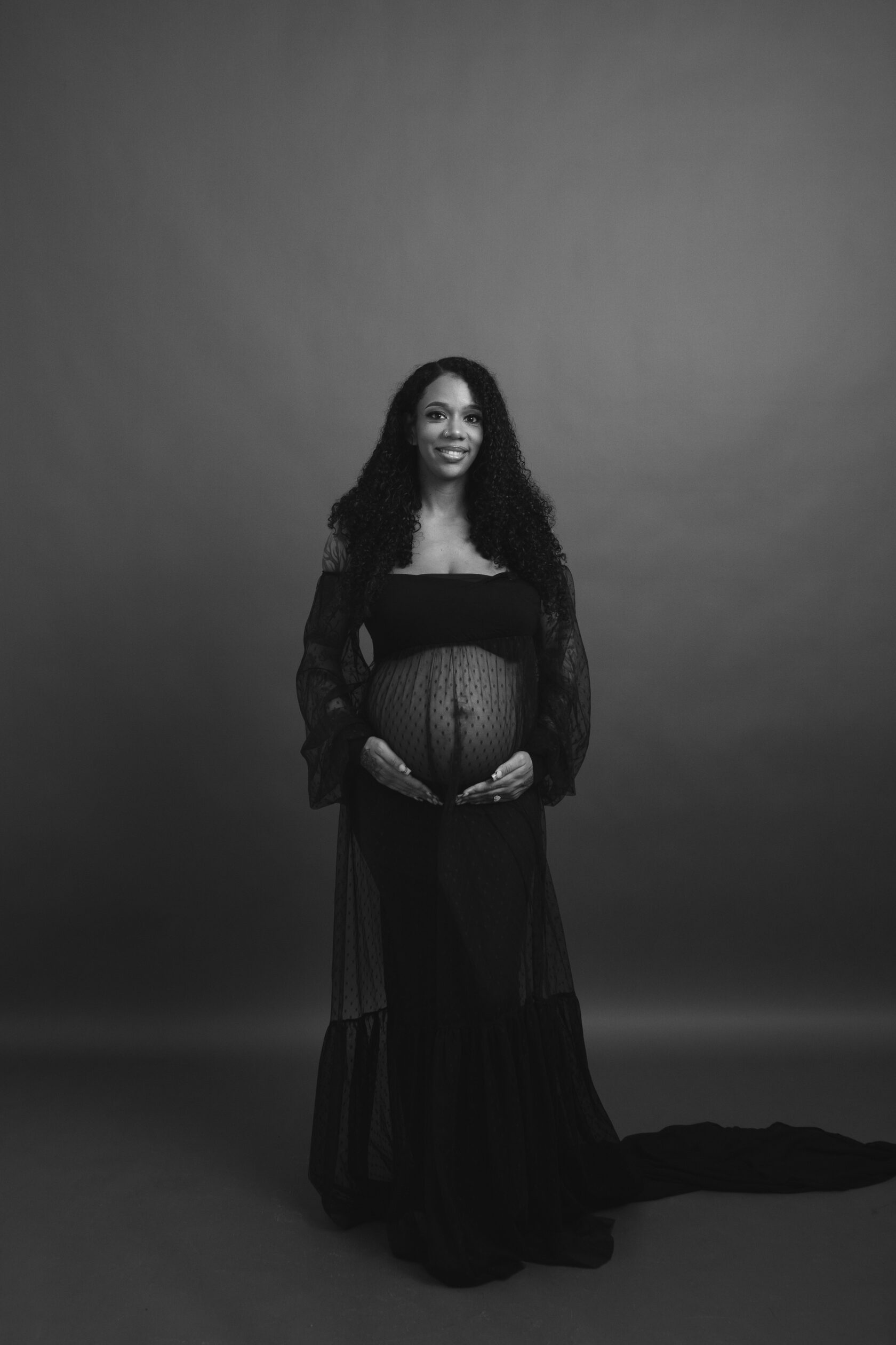 Elegant maternity photo studio session in Mission Bay SF