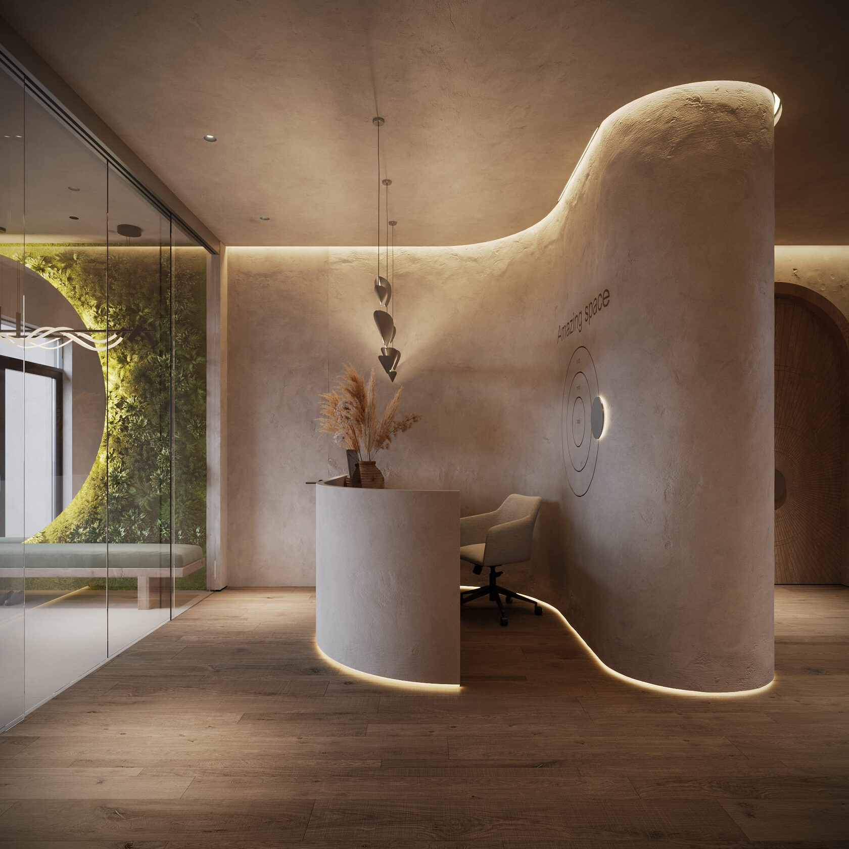 Yoga Center interior detail 2