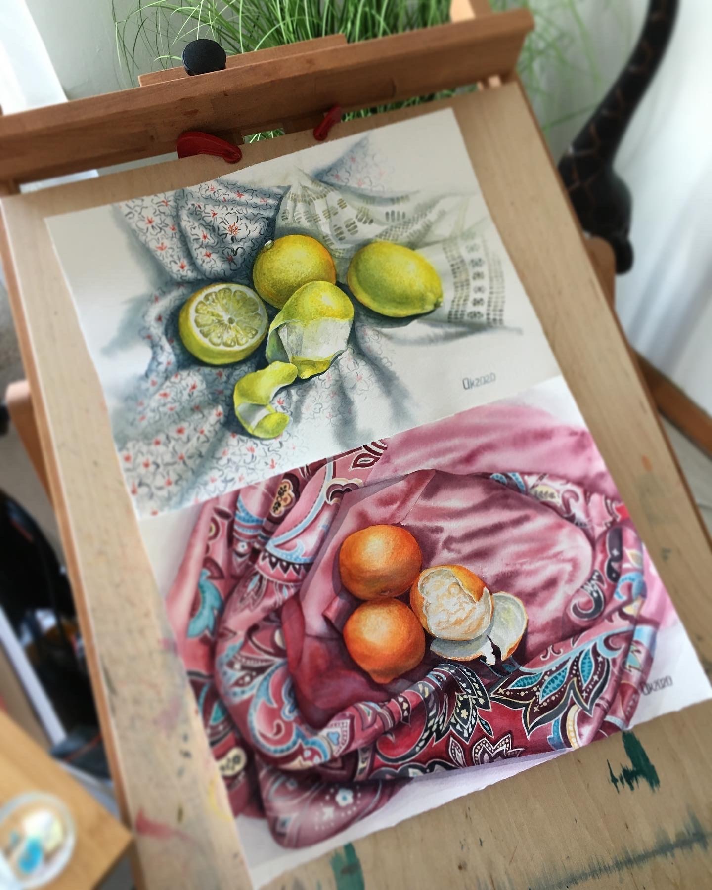 lemon watercolor painting