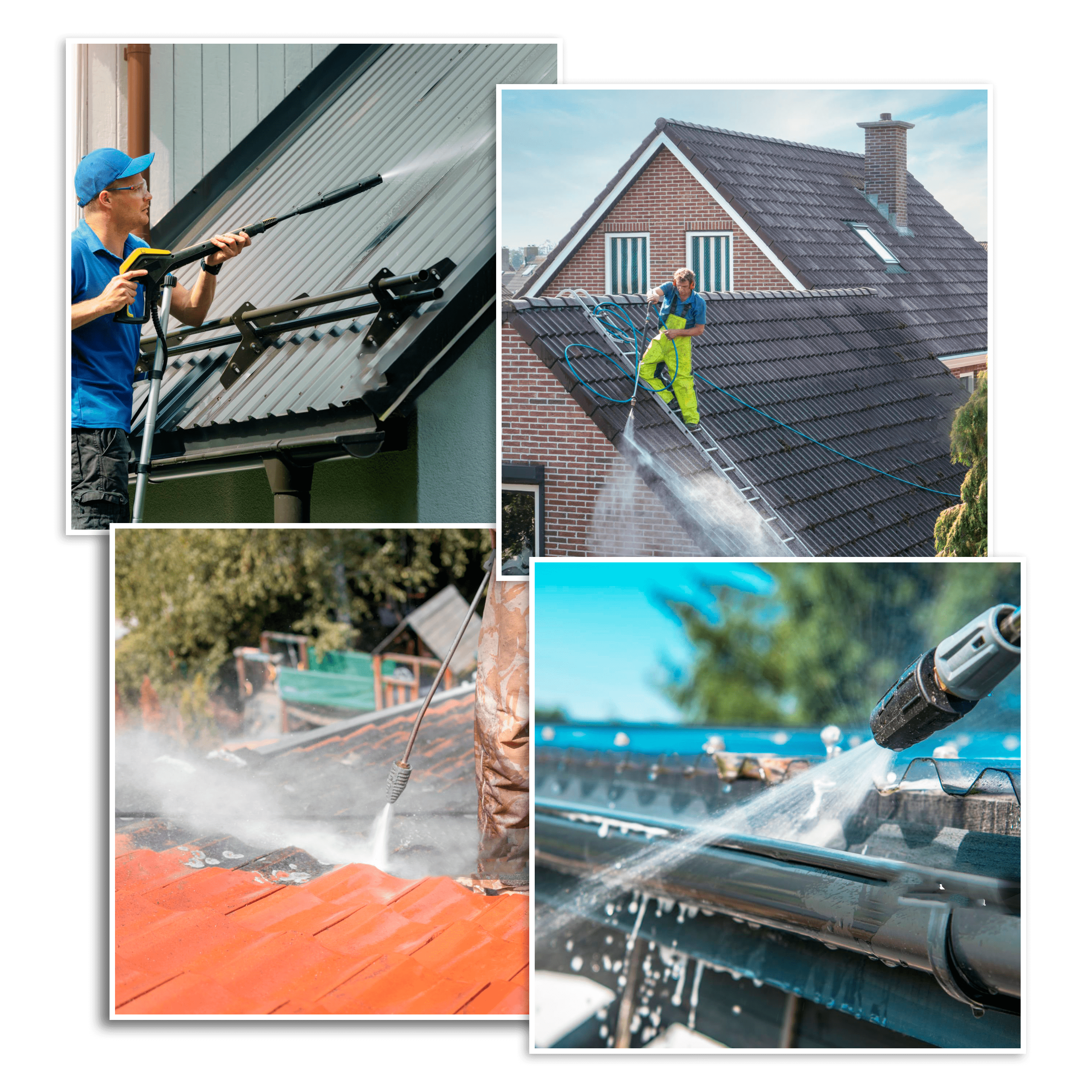 Roof power washing cleaning service