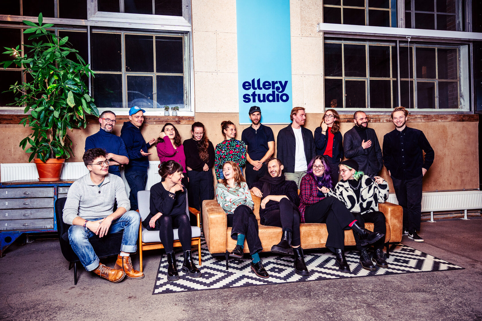 The colorful Ellery team