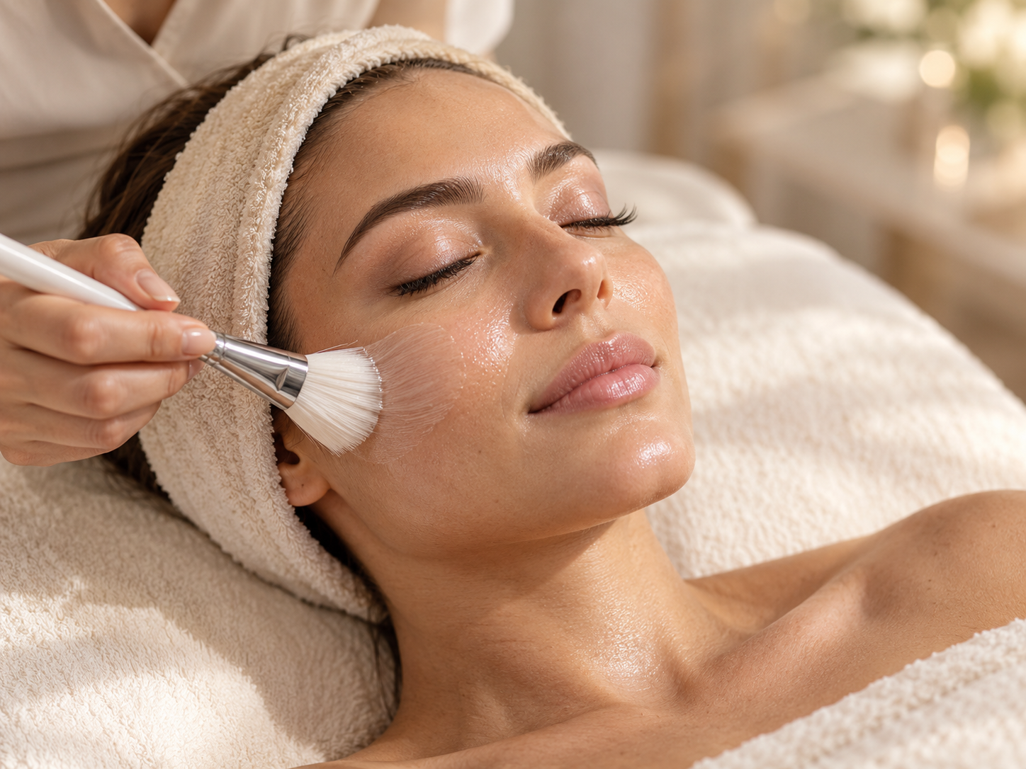 Professional facial treatment