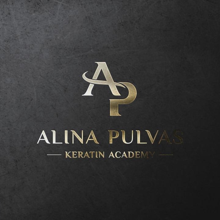 ALINA PULVAS logo on a dark wall