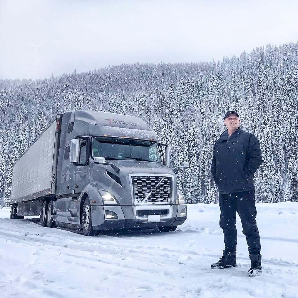 AmericanStar driver with truck in winter