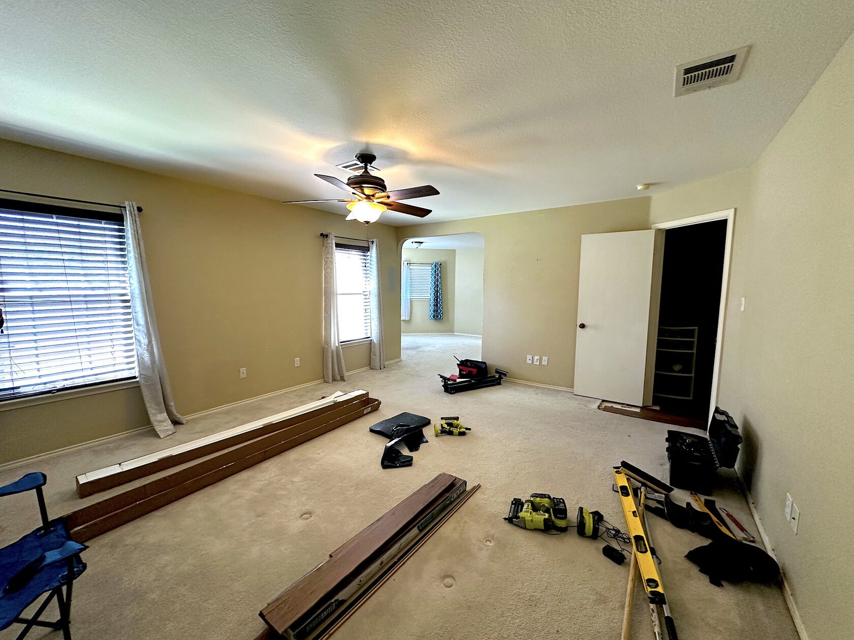 Before photo of two rooms remodeling project in Cedar Park TX