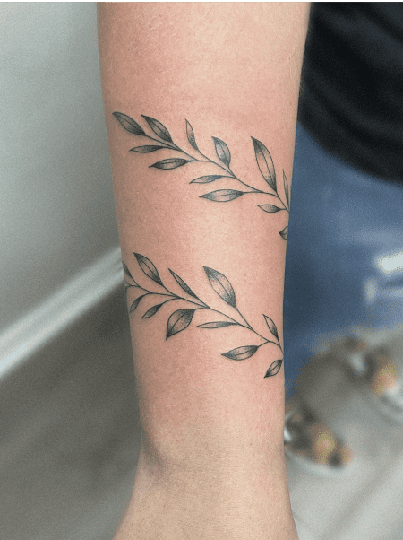 tattoo plant in Fine Line style