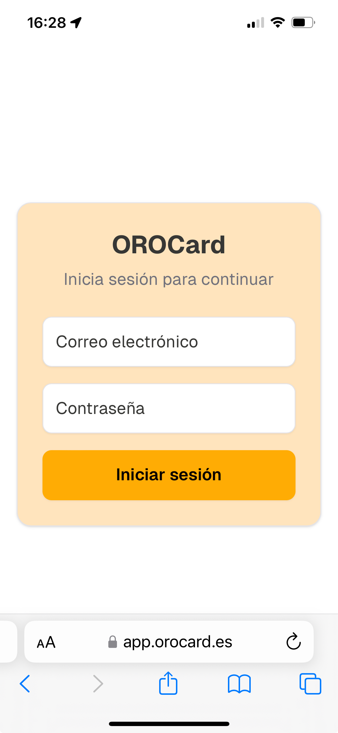 pantalla de escaneo del código QR en el panel