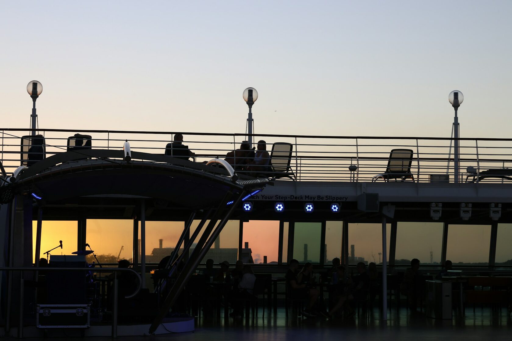 Yacht guests celebration