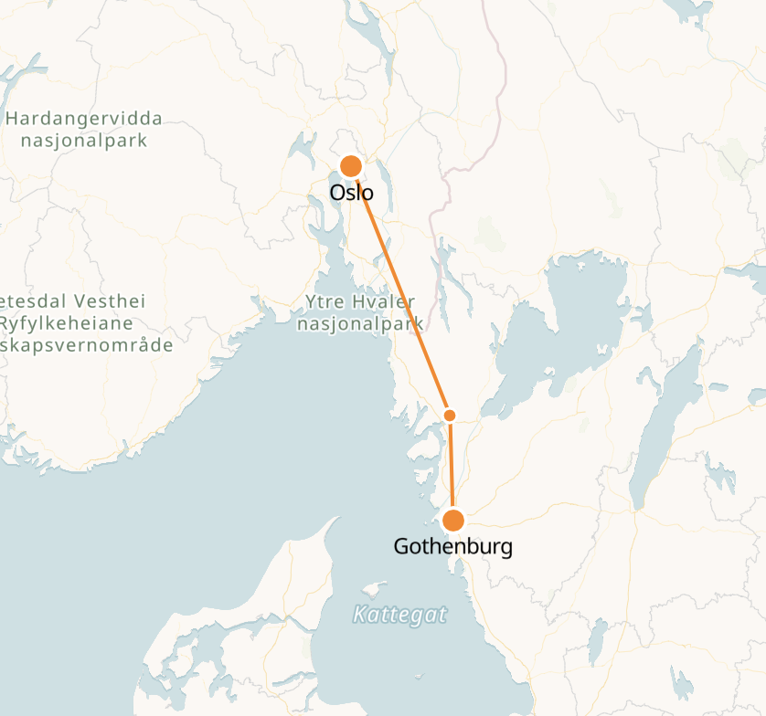 travel from gothenburg to oslo