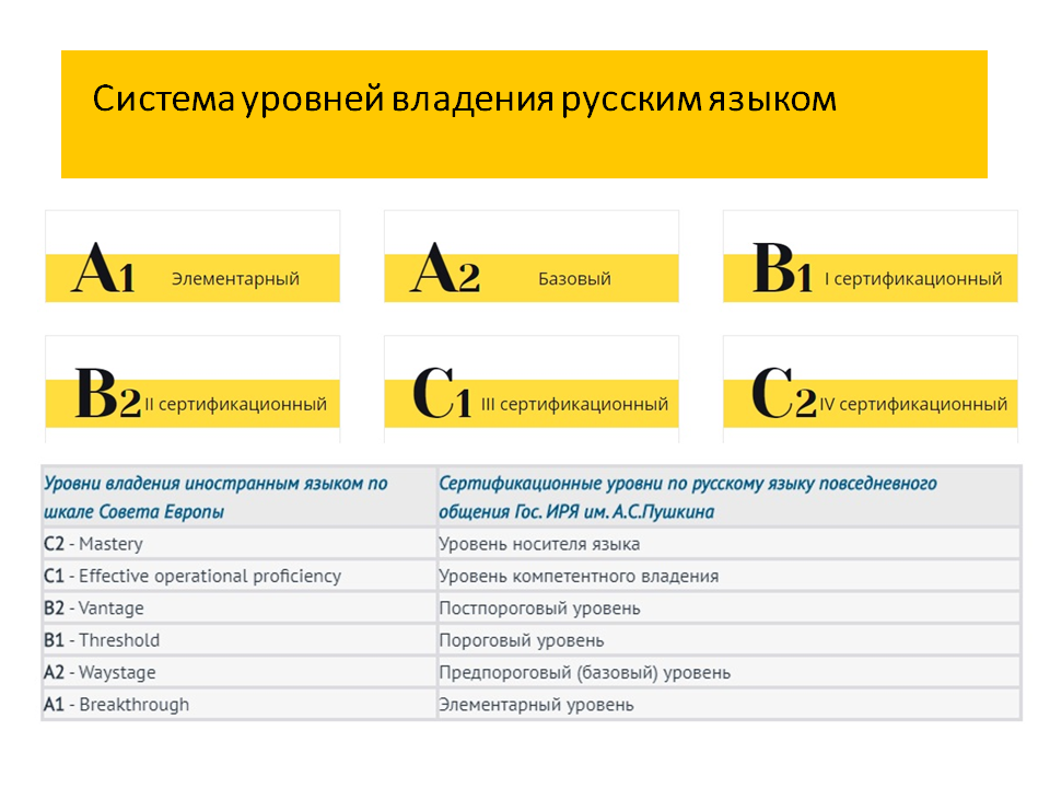 Тестирование по русскому языку
