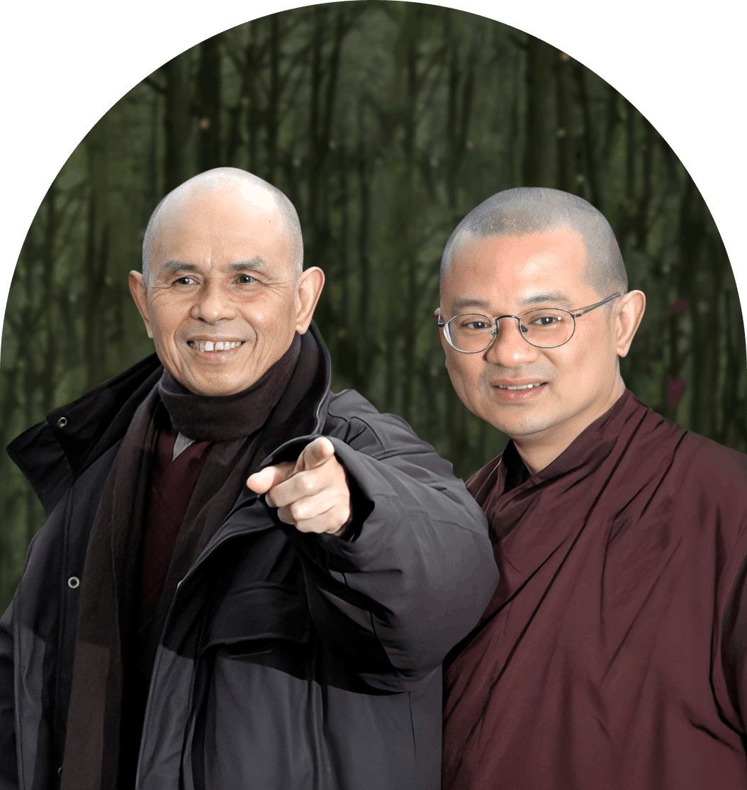 Cuong Lu met Thich Nhat Hanh