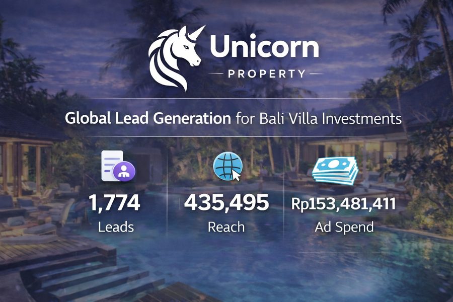 Кейс продажи вилл на Бали Unicorn Property — 1774 лида