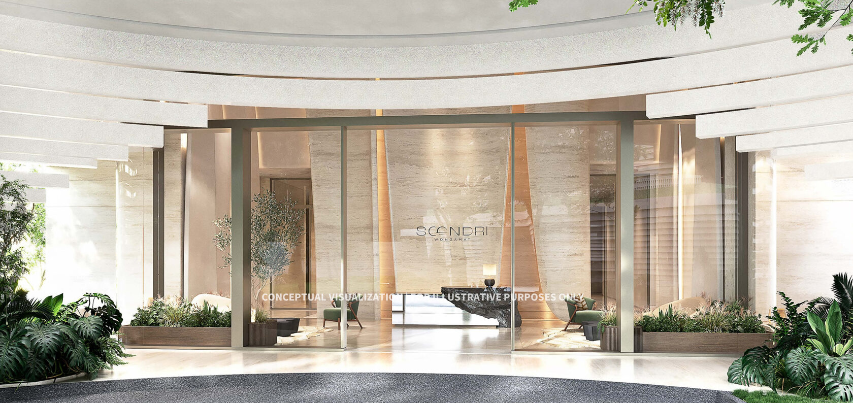 Grand lobby of Soondri Wongamat condominium