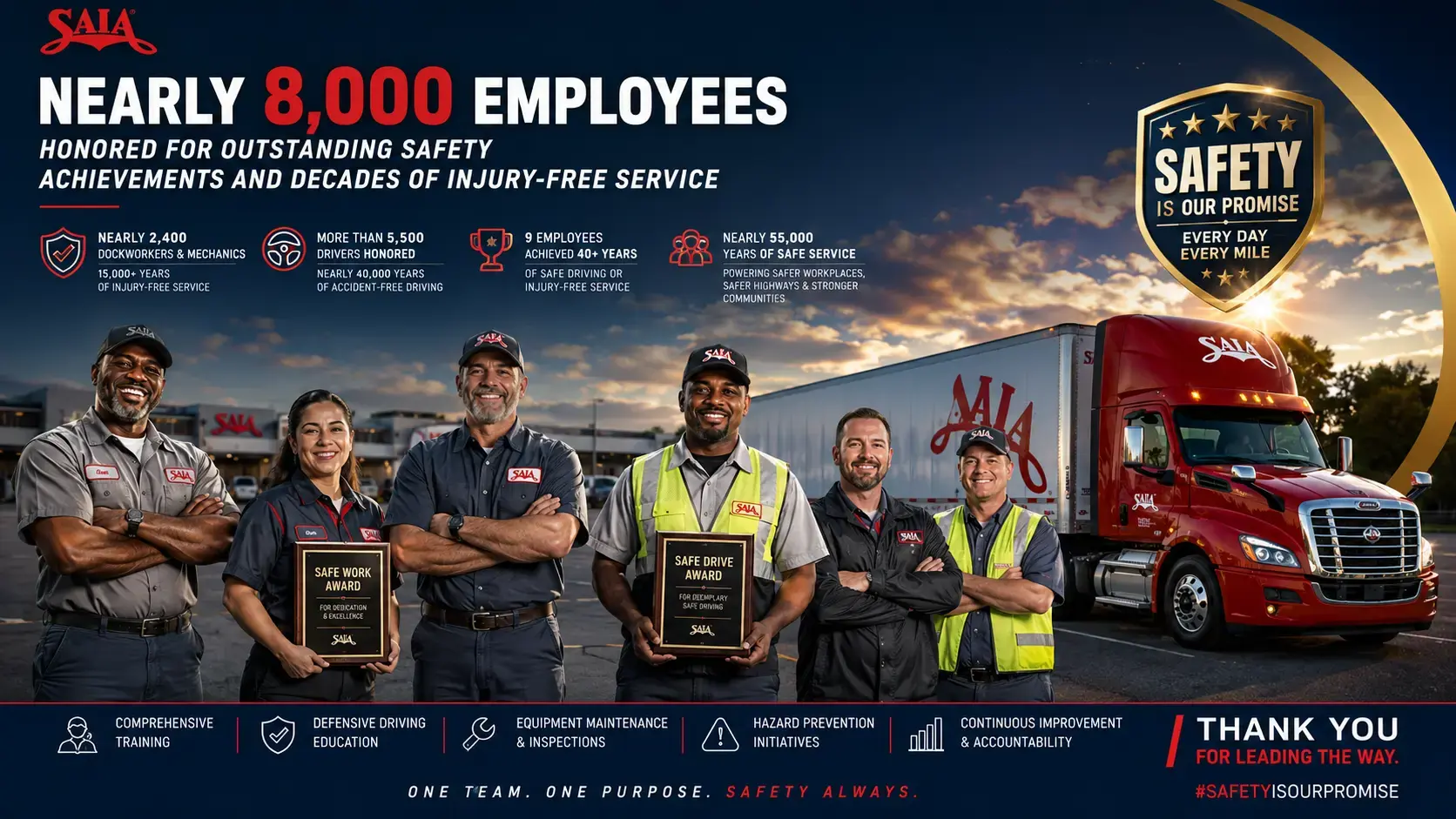 Saia Honors Outstanding Safety Achievements Nationwide